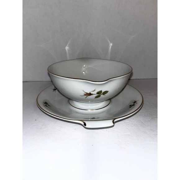 Vintage Rosenthal Aida China Petal Lane Footed Gravy Boat Bowl Made in Germany - Picture 5 of 10